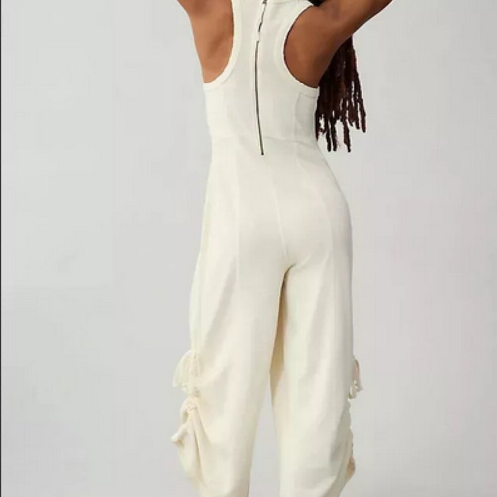 Daily Practice by Anthropologie Horizon Wide-Leg Jumpsuit Zip New S - Picture 2 of 6